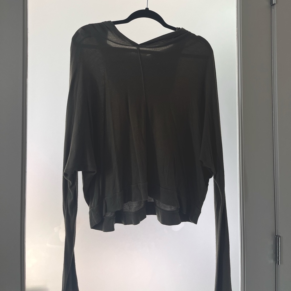 Long sleeve top with hood